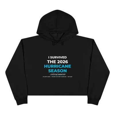 Crop Hoodie in Black