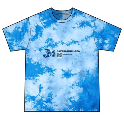 Unisex Crystal Tie-Dye Tee in Sky Blue
