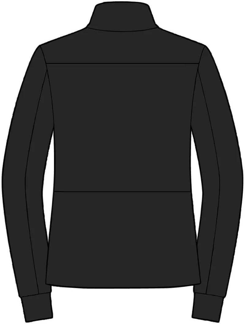 Women's Slub Fleece Full-Zip Jacket in Black