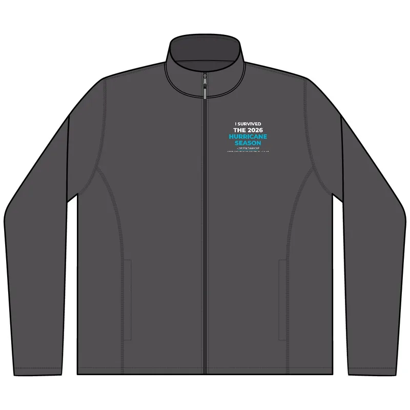 Heather Microfleece Full-Zip Jacket in Black Charcoal Heather