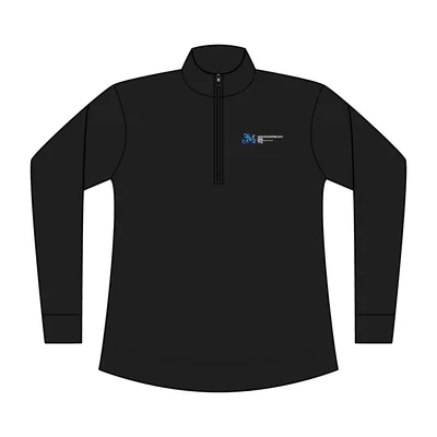 Women's Wearever Signature Double Pique 1/4-Zip in Deep Black