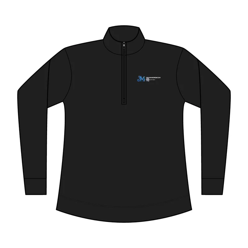 Women's Wearever Signature Double Pique 1/4-Zip in Deep Black