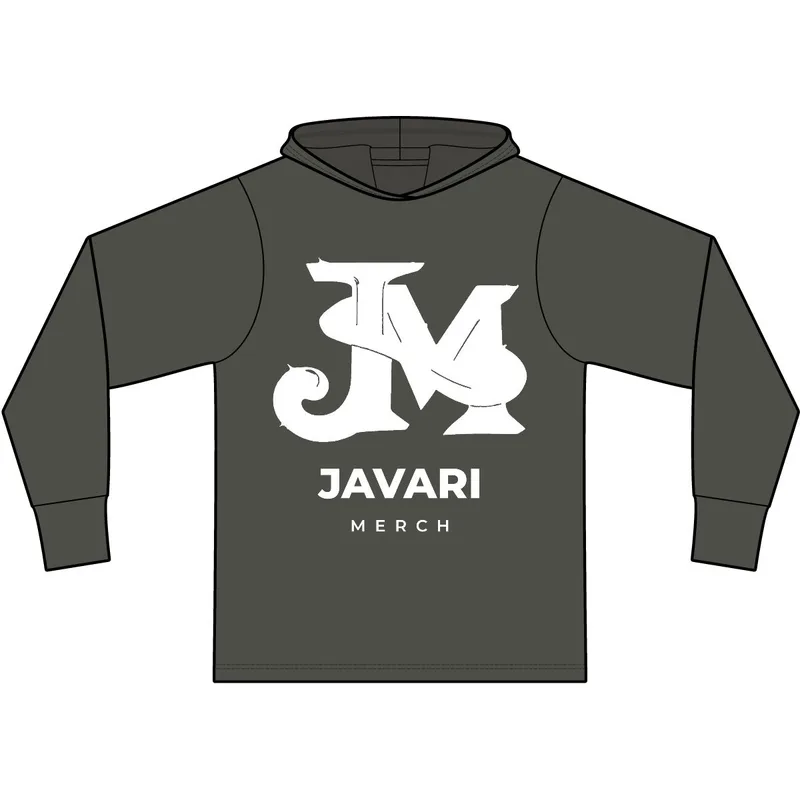 Unisex Tri-Blend Hoodie Tee in Space Black
