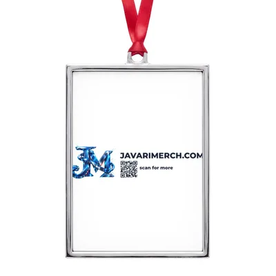 Portrait Frame Ornament in Silver