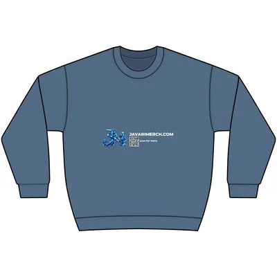 Fleece Crew in Dusk Blue