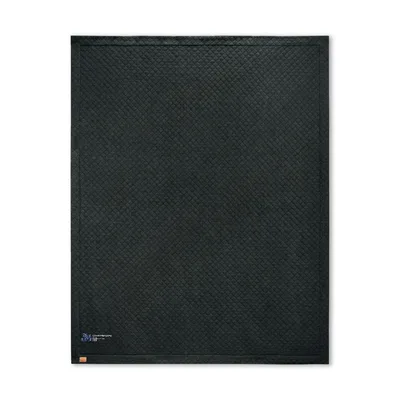 Diamond Quilt Blanket (Embroidery) in Dark Grey Heather