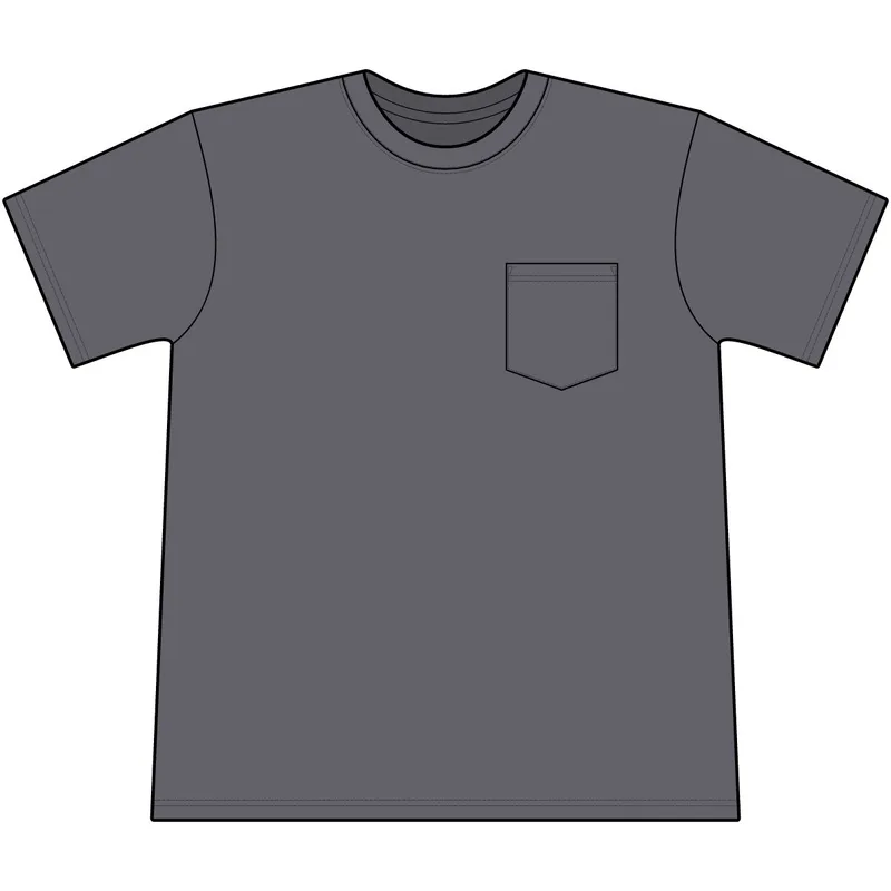 Garment-Dyed Pocket Tee in Coal