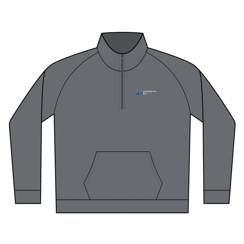Lightweight Fleece 1/4-Zip in Heathered Black