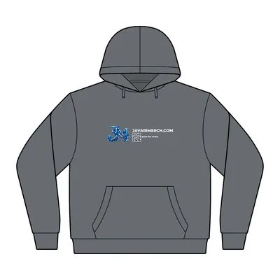 Lightweight Fleece Hoodie in Heathered Black