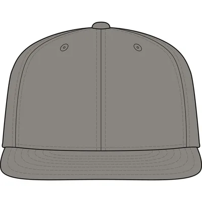 Retro High Profile Trucker Cap in Heather Grey/ White