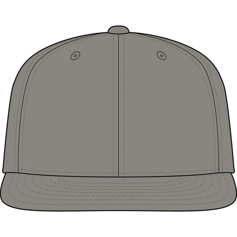 Retro High Profile Trucker Cap in Heather Grey/ White