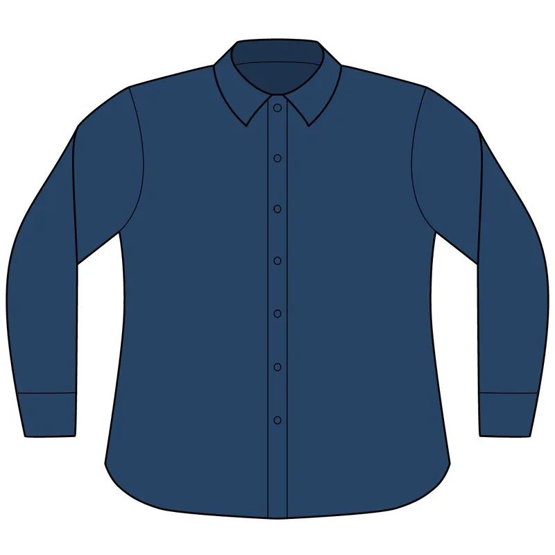 Women's Long Sleeve Value Denim Shirt in Ink Blue