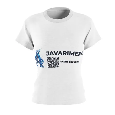 Women's Cut & Sew Tee (AOP) in White stitching
