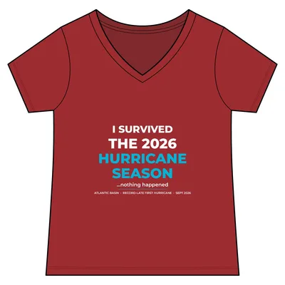 Women's Recycled Blend V-Neck Tee in Reclaimed Red Heather