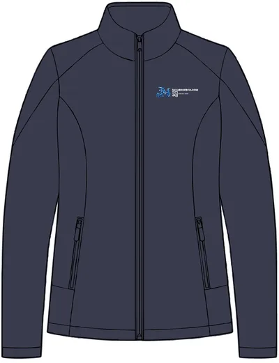 Women's Grid Fleece Jacket in River Blue Navy