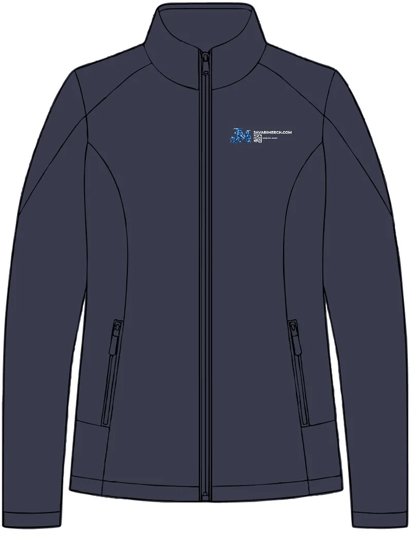 Women's Grid Fleece Jacket in River Blue Navy