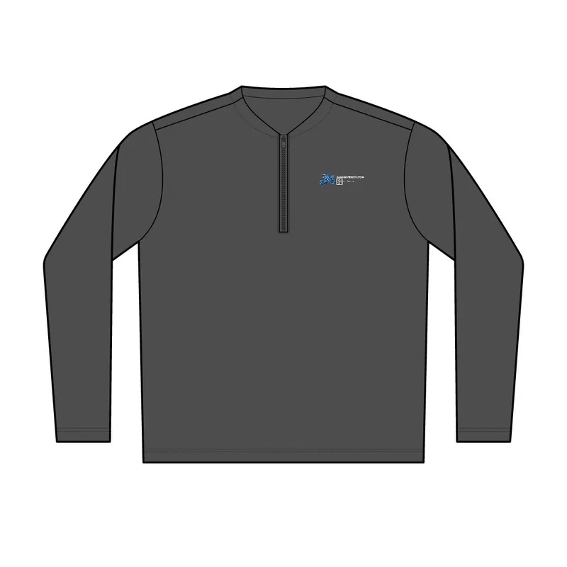 Club 1/4-Zip Pullover in Iron Grey/ White