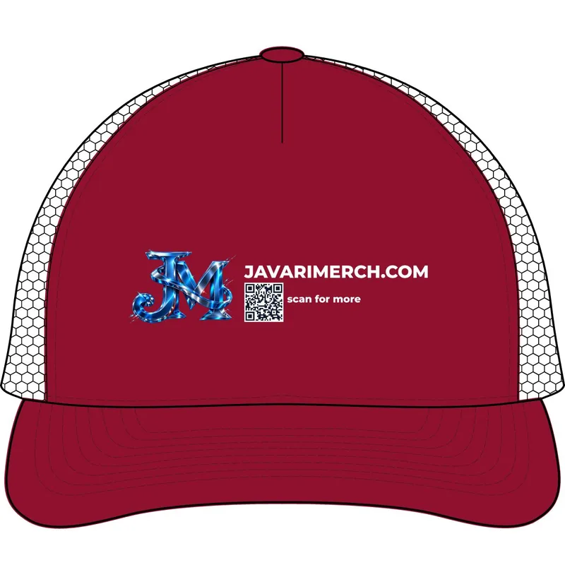 Five-Panel Retro Trucker Cap in Red/ White