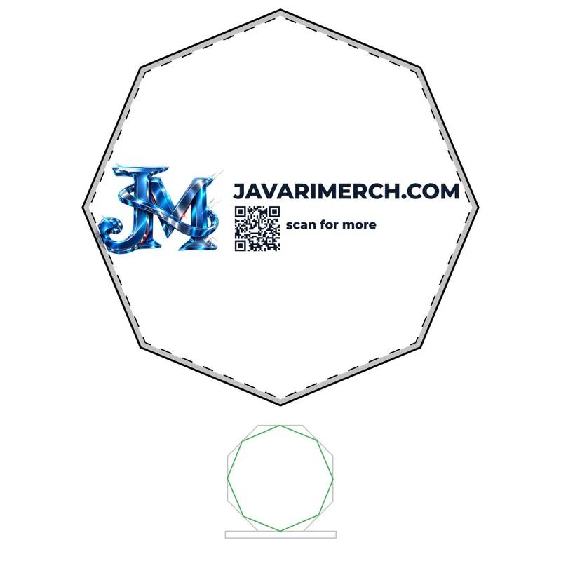 Octagon Shaped Glass Award (Engraving) in Clear