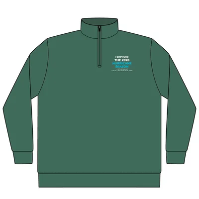 Unisex Midweight Quarter-Zip Pullover in Alpine Green