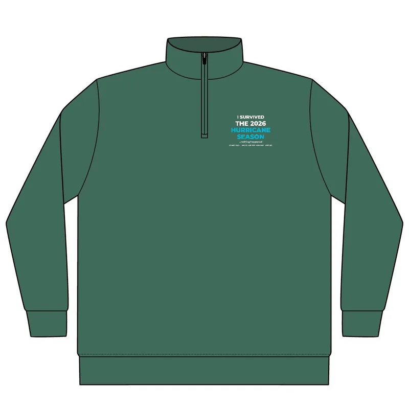 Unisex Midweight Quarter-Zip Pullover in Alpine Green