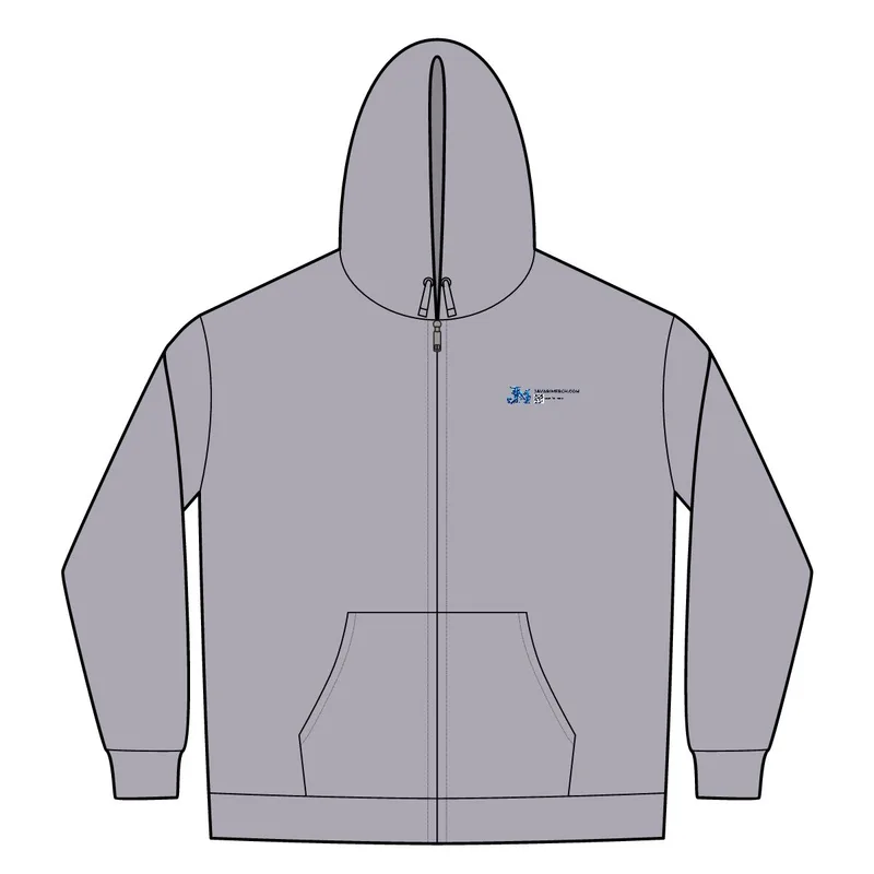 Heavyweight Full-Zip Hooded Sweatshirt with Thermal Lining in Athletic Heather
