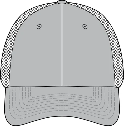 Tri-Tone Mesh Back Cap in Chrome/ New Navy/ Charcoal