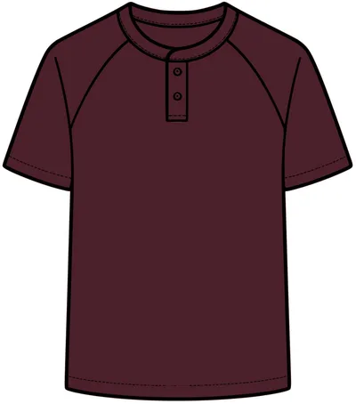 PosiCharge Competitor 2-Button Henley in Maroon