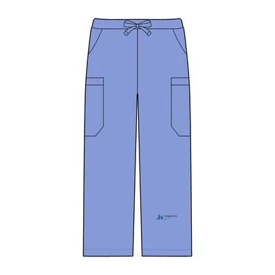 Women's Relentless Stretch Cargo Scrub Pants in Ceil Blue
