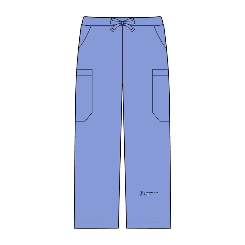 Women's Relentless Stretch Cargo Scrub Pants in Ceil Blue