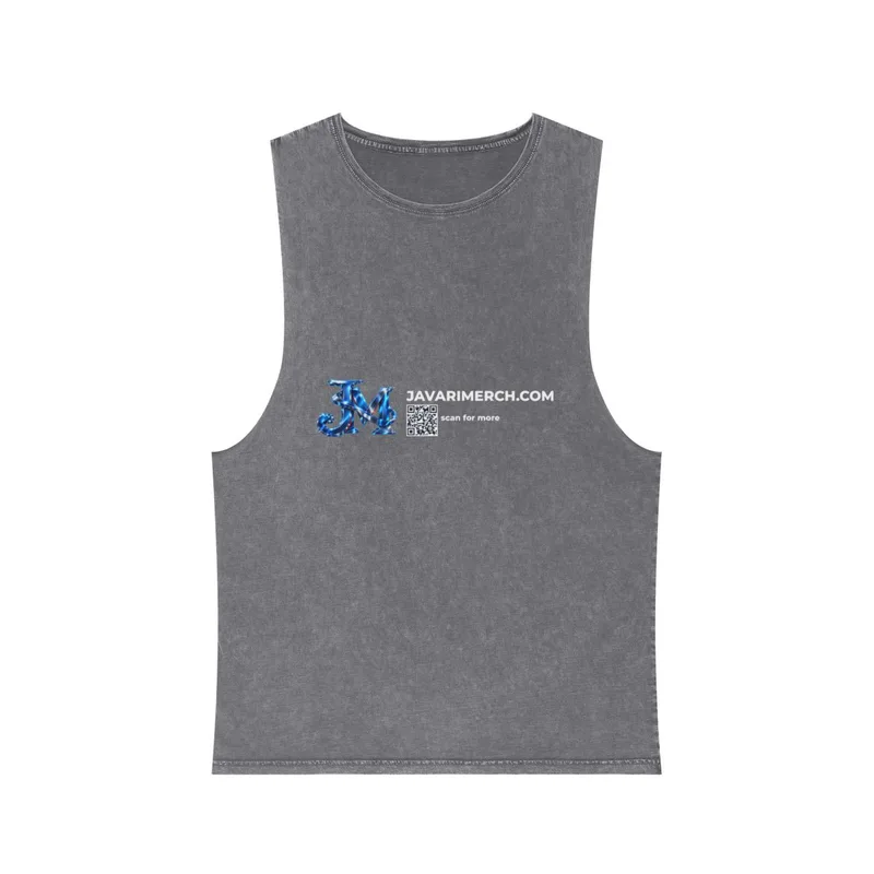 Unisex Stonewash Tank Top in Ash Stone