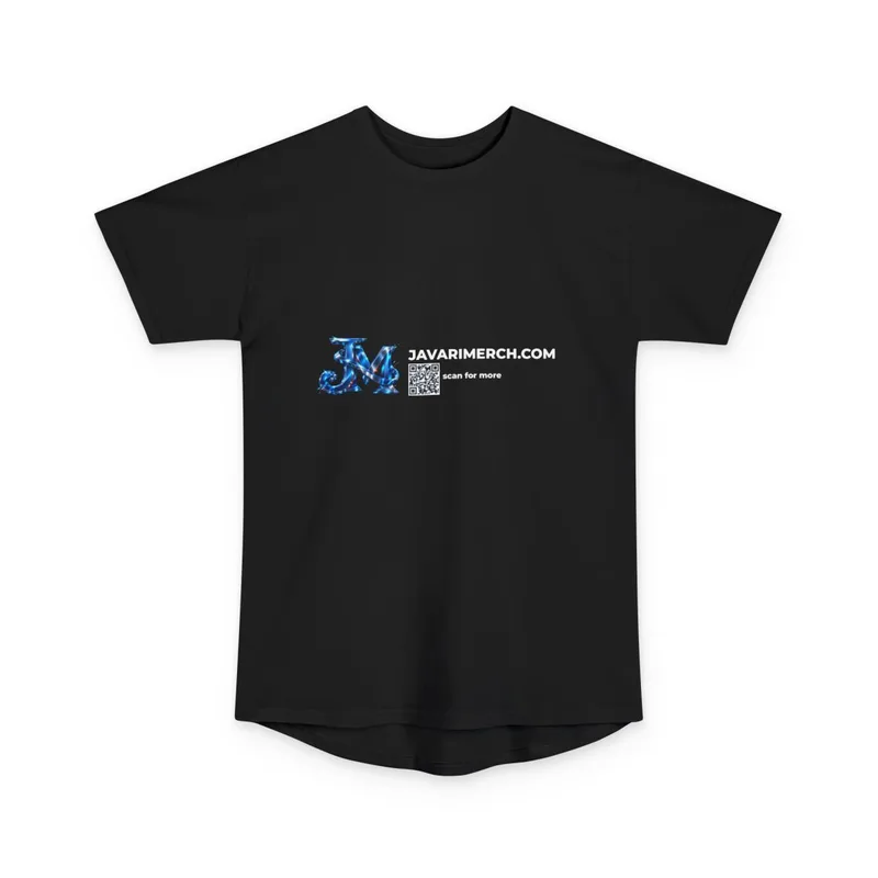 Unisex Long Body Urban Tee in Black