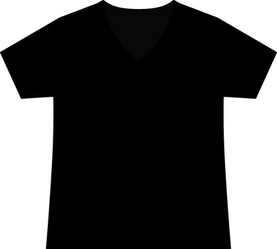 Women's Maple V Neck Tee in Black