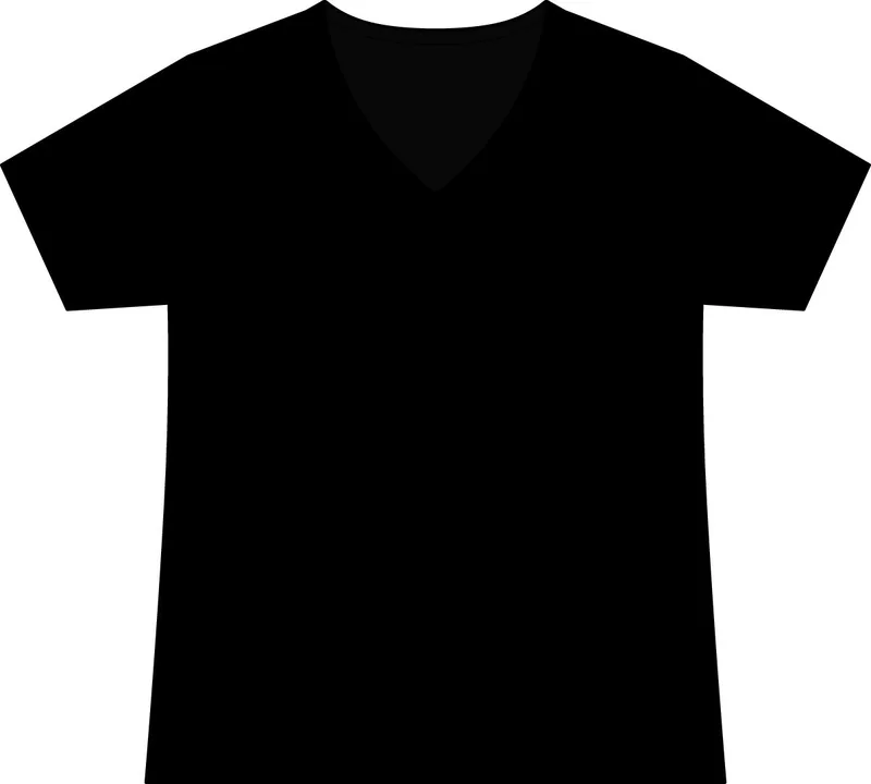 Women's Maple V Neck Tee in Black