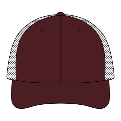 Old Favorite Trucker Cap in Burgundy/ Khaki