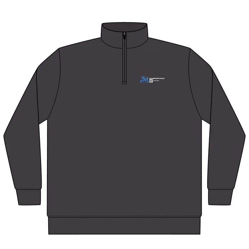 Unisex Midweight Quarter-Zip Pullover in Asphalt