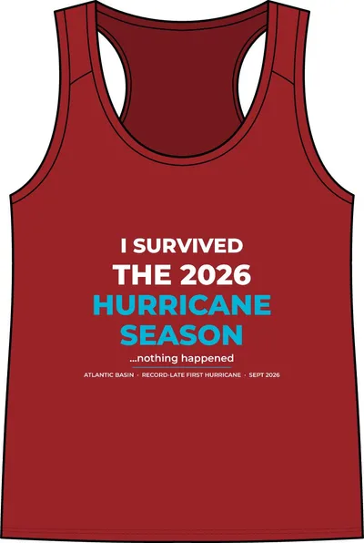 Women's Tank Top in Deep Red/ White