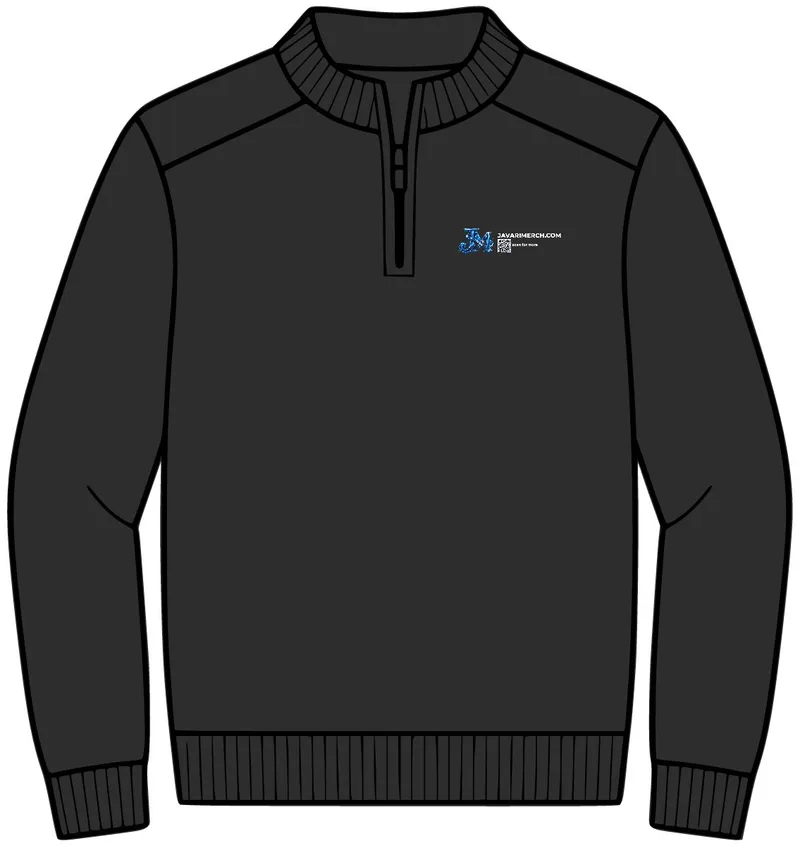 1/4-Zip Sweater in Deep Black