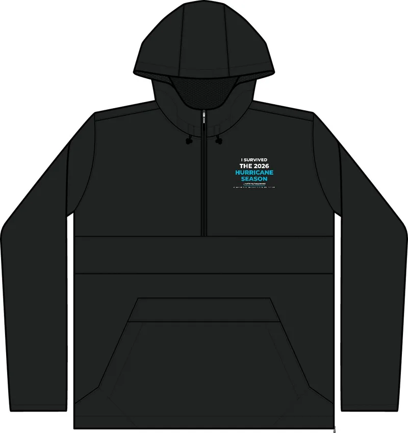 Zipped Pocket Anorak in Black/ Black