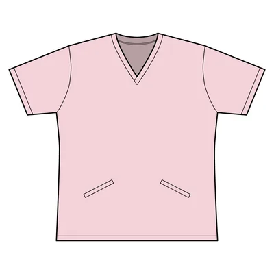 Women's Invincible V-Neck Stretch Scrub Top in Calm Pink