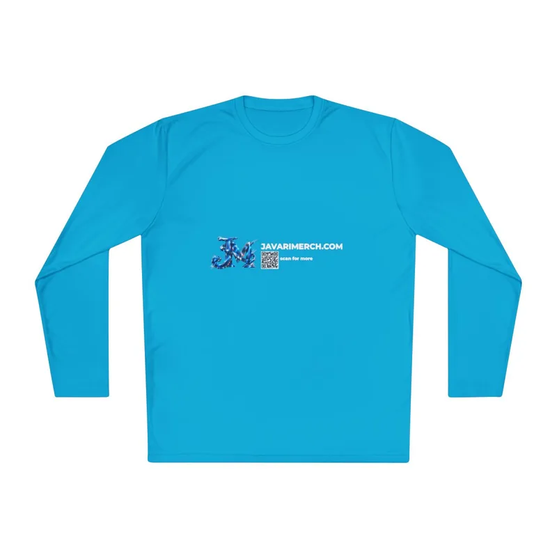 Unisex Lightweight Long Sleeve Tee in Atomic Blue