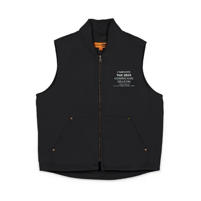 CornerStone® Washed Duck Cloth Vest (Embroidery) in Black