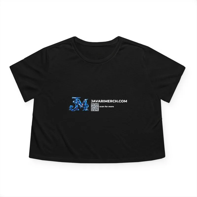 Women's Flowy Cropped Tee in Black