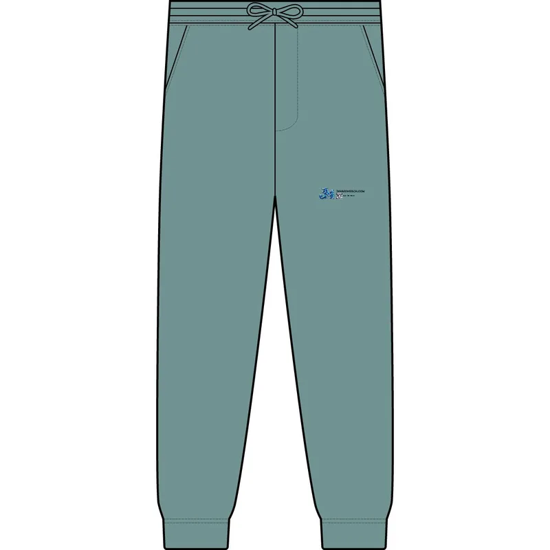 Unisex Pigment-Dyed Fleece Sweatpants in Pigment Alpine Green