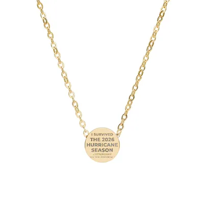 Mini Circle Necklace (Engraving) in 18K Gold PVD coating