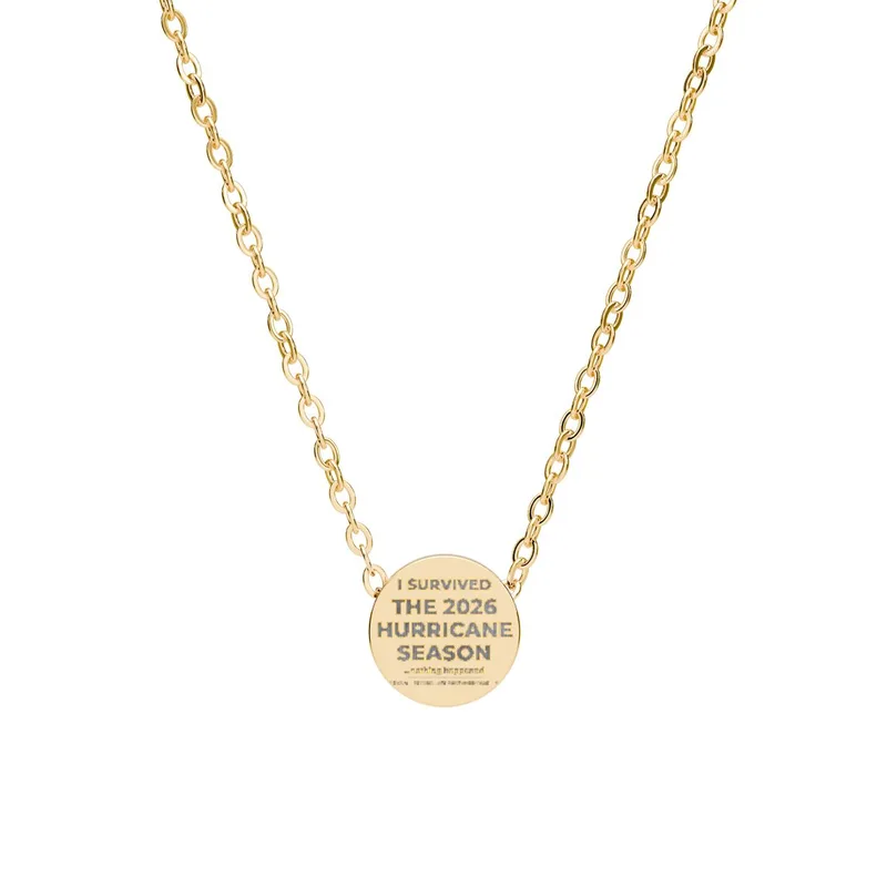 Mini Circle Necklace (Engraving) in 18K Gold PVD coating
