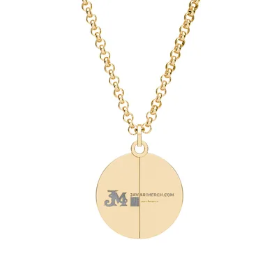 Hidden Message Circle Necklace (Engraving) in 18K Gold PVD Coating / Stainless Steel