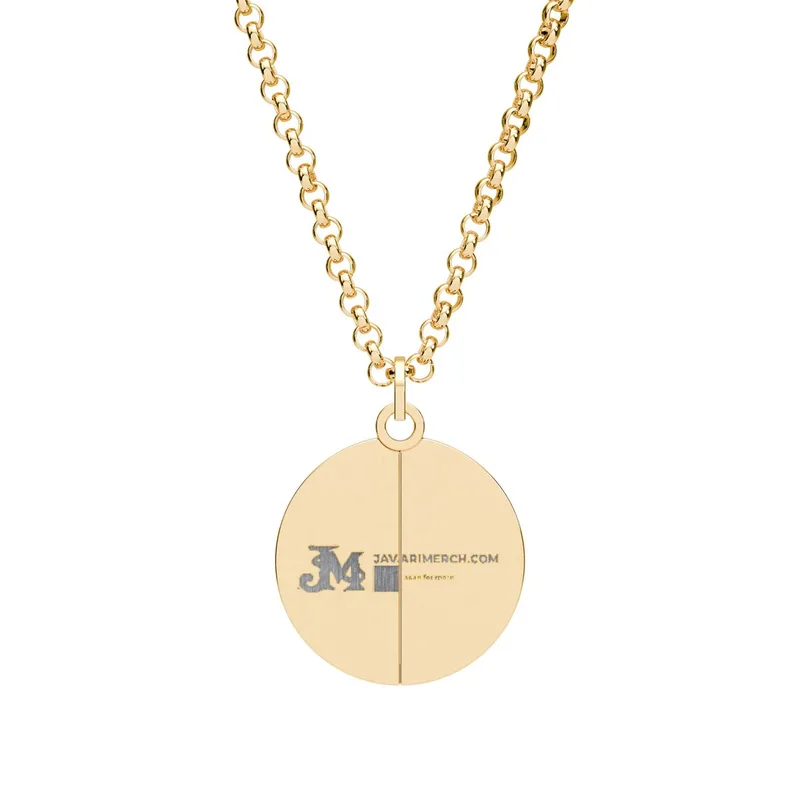 Hidden Message Circle Necklace (Engraving) in 18K Gold PVD Coating / Stainless Steel