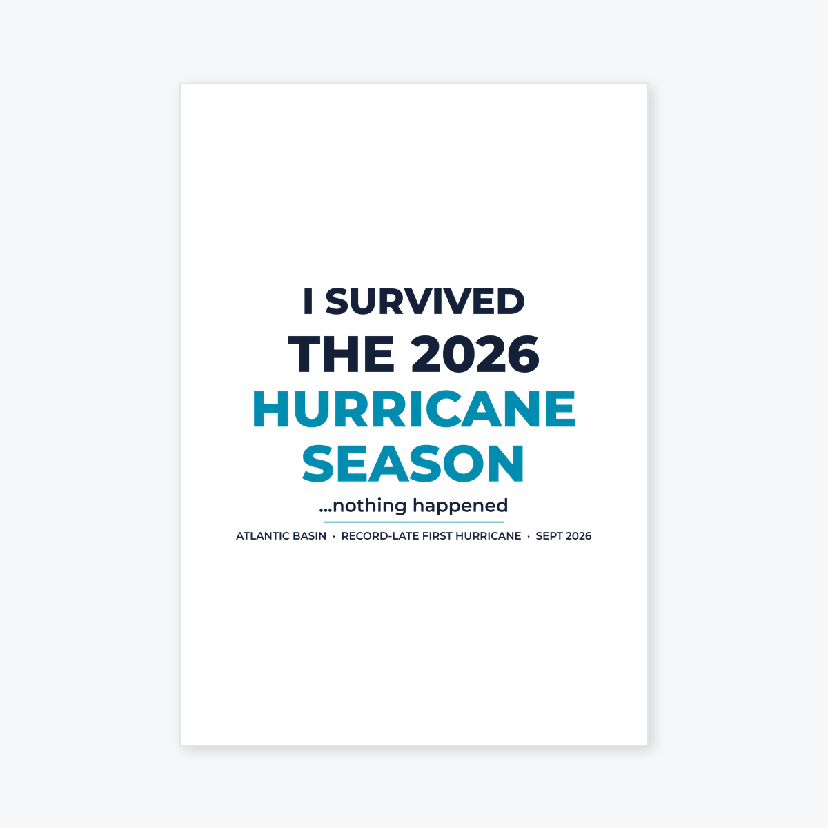 I Survived the 2026 Hurricane Season Poster in Default