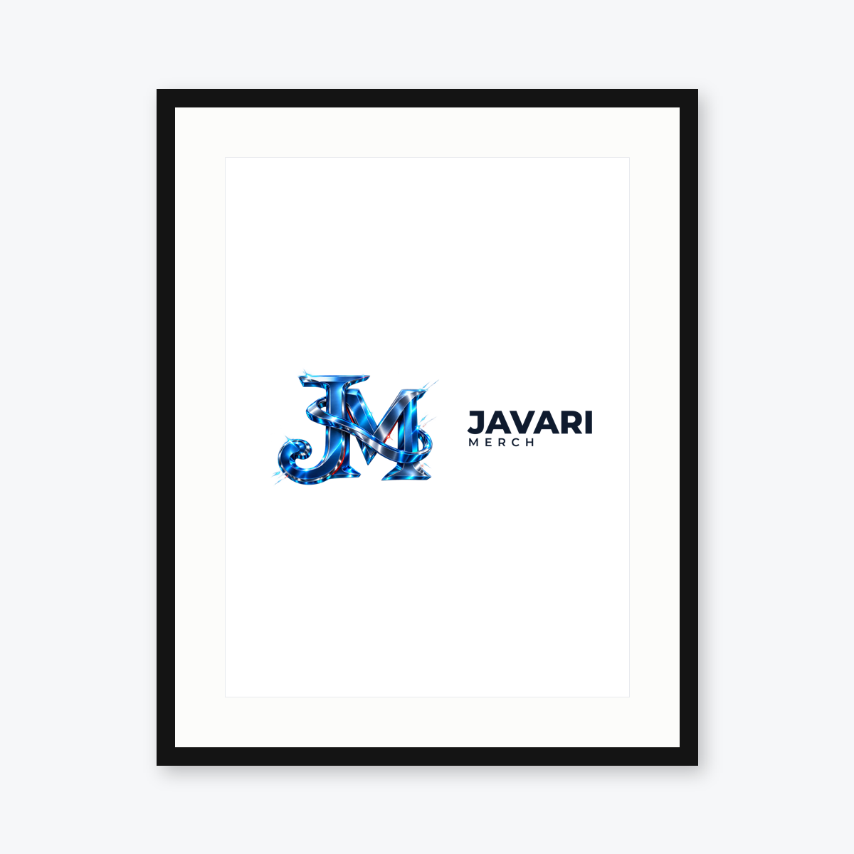 Javari Merch Framed Print in Black frame